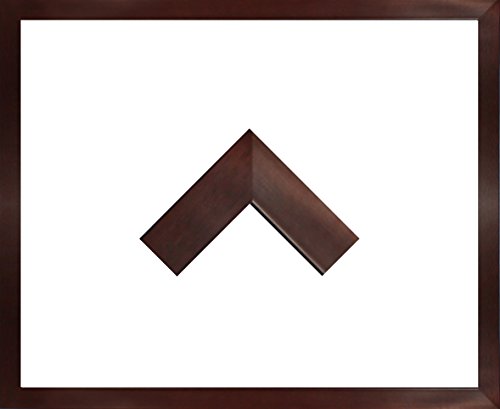 Massivholz-Bilderrahmen Jersey 32 x 47 cm. Fertigung nach Maß Dunkelbraun mit 1mm Acrylglas Antireflex von RahmenMax