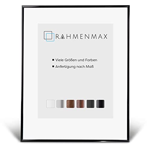 RahmenMax® Iowa Bilderrahmen 75,5x98,5 cm zum Aufhängen/Bilderrahmen Maßanfertigung möglich/Posterrahmen aus Kunststoff/Bilder Rahmen in Braun mit Antireflex Acrylglas/Puzzle Rahmen von RahmenMax