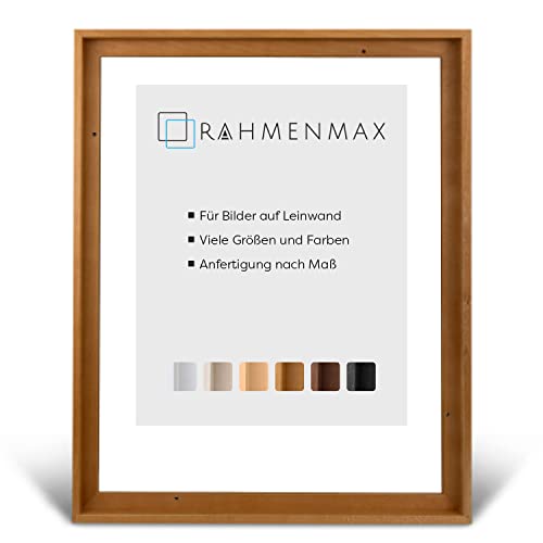 RahmenMax® Luzern Schattenfugenrahmen 24x30 cm aus lackiertem Massiv Holz/Rahmen für Leinwand/Bilderrahmen für Keilrahmen/Leinwandrahmen in Terracotta - Maßanfertigung möglich von RahmenMax