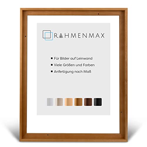RahmenMax® Luzern Schattenfugenrahmen 35x70 cm aus lackiertem Massiv Holz/Rahmen für Leinwand/Bilderrahmen für Keilrahmen/Leinwandrahmen in Terracotta - Maßanfertigung möglich von RahmenMax