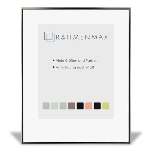 RahmenMax Aluminium-Bilderrahmen KAINUU 35x70cm. Platin Dekor mit Acrylglas klar 1mm. Posterrahmen in 6 Farben erhältlich mit Größenauswahl. Anfertigung nach Maß möglich. von RahmenMax