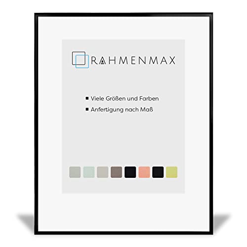 RahmenMax Aluminium-Bilderrahmen KAINUU 35x85cm. Schwarz matt mit Acrylglas klar 1mm. Posterrahmen in 6 Farben erhältlich mit Größenauswahl. Anfertigung nach Maß möglich. von RahmenMax