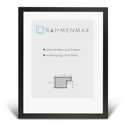 RahmenMax Skane Bilderrahmen Posterrahmen 40x50 cm Standard Formate Schwarz Gemasert RW Weiss Kunstglas Antireflex RahmenMax Skane Bilderrahmen Posterrahmen 40x50 cm Standard Formate Schwarz Gemasert RW Weiss Kunstglas Antireflex von RahmenMax