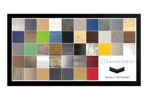 RahmenMax Skane Puzzlerahmen Bilderrahmen Posterrahmen 40x100 cm Schwarz Matt Passgenau Handgefertigt inklusive Antireflex Acryl Verglasung von RahmenMax
