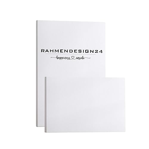 Rahmendesign24 Bespannter Keilrahmen/Leinwand (unbedruckt), 25x80cm, 260g/m² (100% PES), 18 mm (Standard) von Rahmendesign24