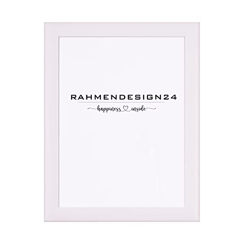 Rahmendesign24 Bilderrahmen Fiona 100x100 Weiß (matt) Fotorahmen, Wechselrahmen, Posterrahmen, Puzzlerahmen von Rahmendesign24