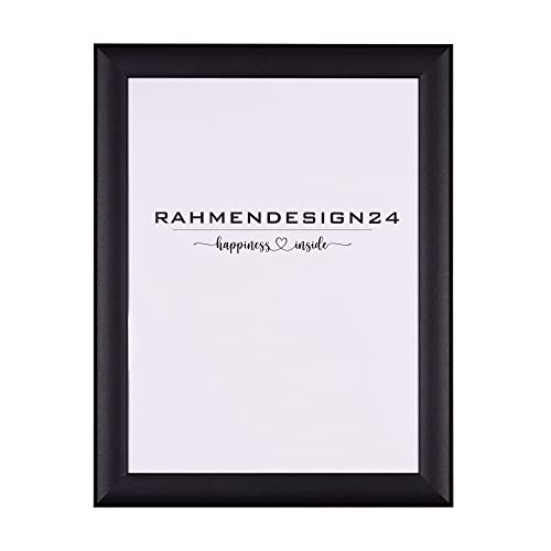 Rahmendesign24 Bilderrahmen Fiona 21x29,7 (DIN A4) Schwarz (matt) Fotorahmen, Wechselrahmen, Posterrahmen, Puzzlerahmen von Rahmendesign24