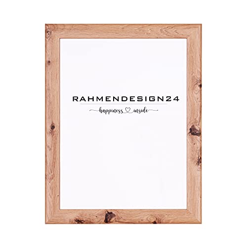 Rahmendesign24 Bilderrahmen Fiona 50x50 Eiche natur Fotorahmen, Wechselrahmen, Posterrahmen, Puzzlerahmen von Rahmendesign24