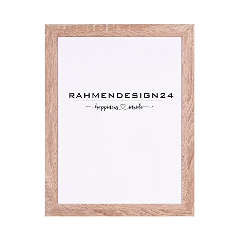 Rahmendesign24 Bilderrahmen Milano 13x18 Sonoma Eiche Fotorahmen, Wechselrahmen, Posterrahmen, Puzzlerahmen von Rahmendesign24