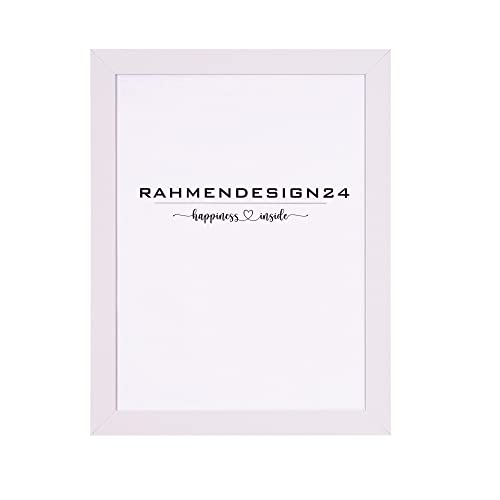 Rahmendesign24 Bilderrahmen Milano 15x21 (DIN A5) Weiß (hochglanz) Fotorahmen, Wechselrahmen, Posterrahmen, Puzzlerahmen von Rahmendesign24