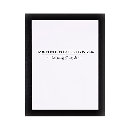 Rahmendesign24 Bilderrahmen Milano 21x28 Schwarz (hochglanz) Fotorahmen, Wechselrahmen, Posterrahmen, Puzzlerahmen von Rahmendesign24