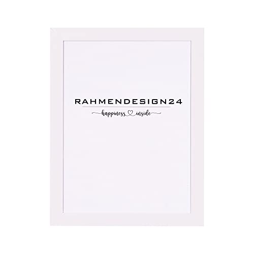 Rahmendesign24 Bilderrahmen Milano 21x29,7 (DIN A4) Weiß (matt) Fotorahmen, Wechselrahmen, Posterrahmen, Puzzlerahmen von Rahmendesign24