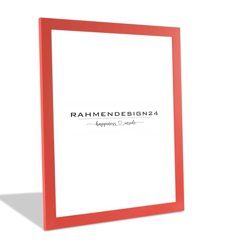 Rahmendesign24 Bilderrahmen Milano 50x70 (POSTERFORMAT) Rot Fotorahmen, Wechselrahmen, Posterrahmen, Puzzlerahmen von Rahmendesign24
