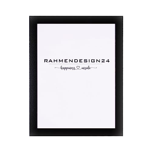 Rahmendesign24 Bilderrahmen Milano | DIN Format Schwarz (hochglanz) 59,4x84 (DIN A1) | Posterrahmen, Fotorahmen, Wechselrahmen von Rahmendesign24