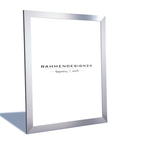 Rahmendesign24 Bilderrahmen Puzzlerahmen | Silber (Glanz) 33x98cm | Moderner Fotorahmen für Fotos, Poster, Puzzle & Urkunden | Galerierahmen Wechselrahmen Deko Wandrahmen Tischrahmen von Rahmendesign24