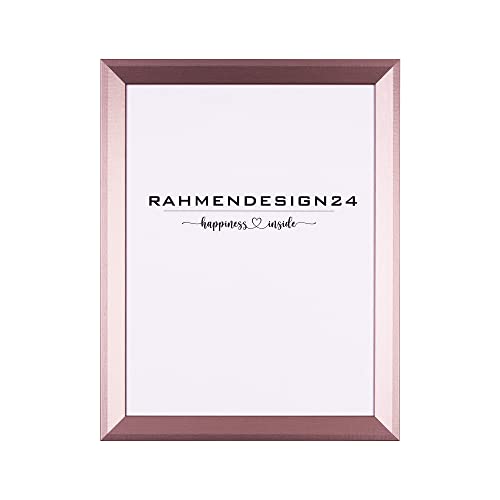 Rahmendesign24 Bilderrahmen Rio 20x20 Roségold Fotorahmen, Wechselrahmen, Posterrahmen, Puzzlerahmen von Rahmendesign24