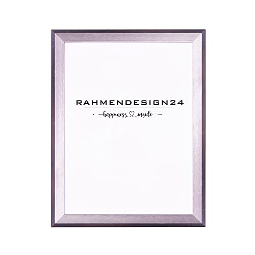 Rahmendesign24 Bilderrahmen Rio 70x70 Silber (hochglanz) Fotorahmen, Wechselrahmen, Posterrahmen, Puzzlerahmen von Rahmendesign24
