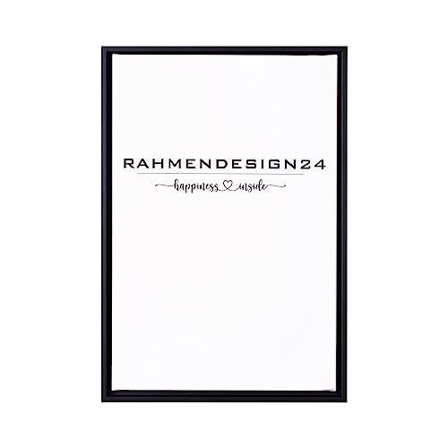 Rahmendesign24 Schattenfugenrahmen Oslo für Keilrahmenbilder und Leinwände 60x120 Schwarz (matt) Schattenfuge von Rahmendesign24