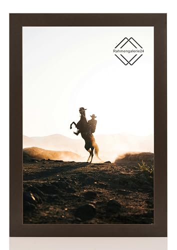 Bilderrahmen Fotorahmen 29,7x42 cm Schwarz bilderrahmen zum aufhängen MDF picture frames Farbe und 40 verschiedene Größen wählbar ohne Passepartout Rahmen Aliyah von rahmengalerie24