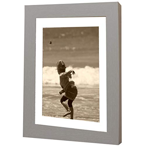 Bilderrahmen Fotorahmen 30x45 cm Grau bilderrahmen zum aufhängen MDF picture frames Farbe und 40 verschiedene Größen wählbar ohne Passepartout Rahmen Ayleen von Rahmengalerie24