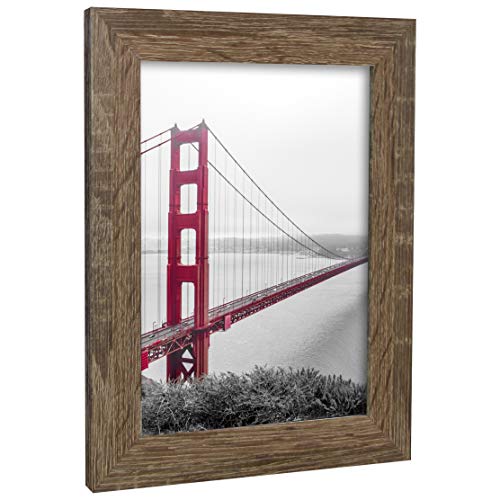 Bilderrahmen Fotorahmen 40x40 cm Wildeiche bilderrahmen zum aufhängen MDF Picture Frames Farbe und 40 verschiedene Größen wählbar ohne Passepartout Rahmen Rio von rahmengalerie24
