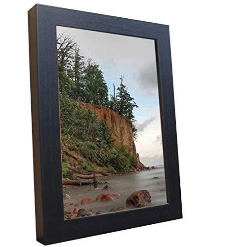 Bilderrahmen Fotorahmen 50x75 cm schwarz bilderrahmen zum aufhängen MDF Picture Frames Farbe und 40 verschiedene Größen wählbar ohne Passepartout Rahmen Malmö von Rahmengalerie24