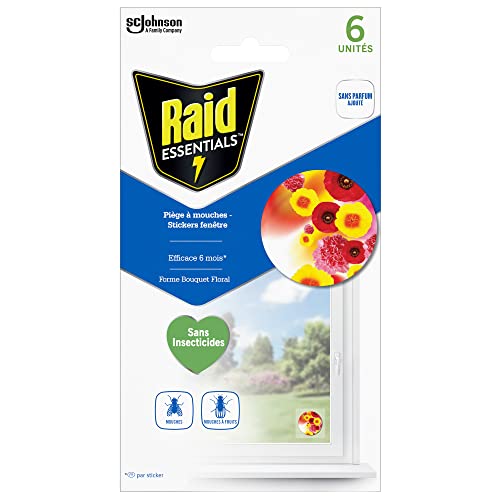 Raid Essentials Piege A Mouches Et Mouches A Fruits - Sticker Fenetres Soleil Bouquet Floral X6 von Raid ESSENTIALS