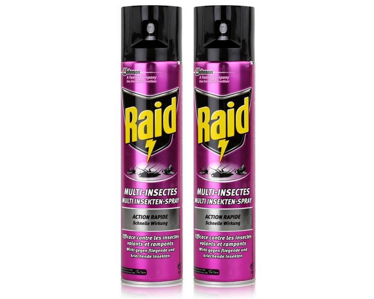 Raid Insektenfalle 2x Raid Multi Insekten-Spray Frischer Duft 400 ml - Wirkt sicher und s von Raid
