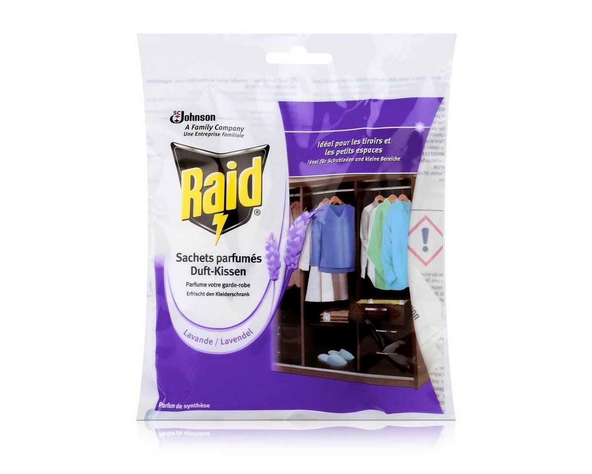 Raid Insektenfalle Raid Duft-Kissen Lavendel 18x1,5g - Duft für bis zu 2 Monate (1er Pack von Raid