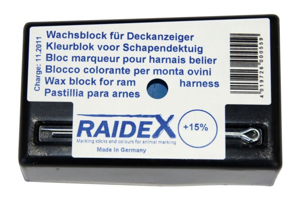 Raidex® Wachsblock BLAU für Bocksprunggeschirr, Kreide für Deckanze... von Raidex