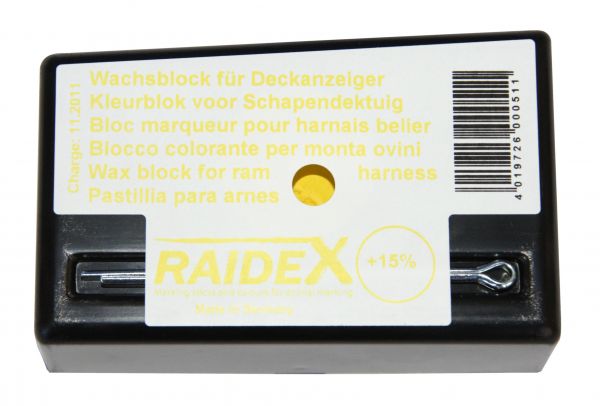 Raidex® Wachsblock GELB für Bocksprunggeschirr, Kreide für Deckanze... von Raidex
