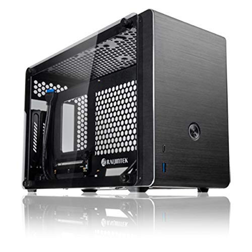 Raijintek Compatible Ophion Mini-ITX Gehäuse, Tempered Glass - schwarz von Raijintek