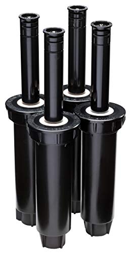 Rain Bird 1804DSH4PK Professioneller Pop-Up-Sprinkler, 180° Halbkreismuster, 2,4 m - 3,8 m Sprühabstand, 10,2 cm Pop-Up-Höhe, 4 Stück von Rain Bird
