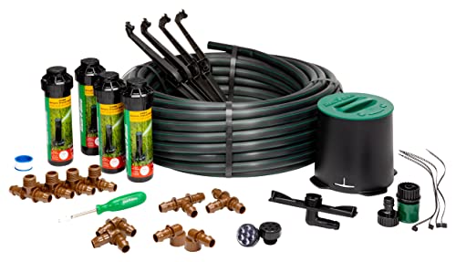 Rain Bird 32HE In-Ground Pro Rotor Pop-Up Sprinklersystem Kit mit Click-N-Go Gartenschlauchanschluss von Rain Bird