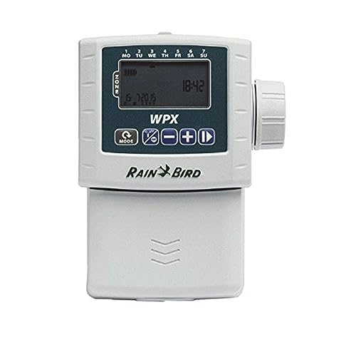 RainBird Beregnungscomputer, Steuergerät Typ WPX4 - 4 Stationen, 9 V Batteriebertrieb, grau, 14 x 8.5 x 11.5 cm, F48314 RainBird Beregnungscomputer, Steuergerät Typ WPX4 - 4 Stationen, 9 V Batteriebertrieb, grau, 14 x 8.5 x 11.5 cm, F48314 von RainBird