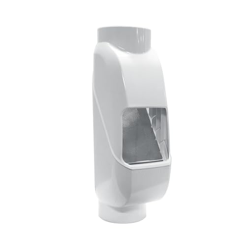 Rain Harvesting Leaf Eater Stream Original - Downspout Filter with 955 Micron Angled Mesh Filter Screen and Smart, Compact Design for Easy Installation and Maintenance (RHSTR602, 75mm / 90mm) von Rain Harvesting
