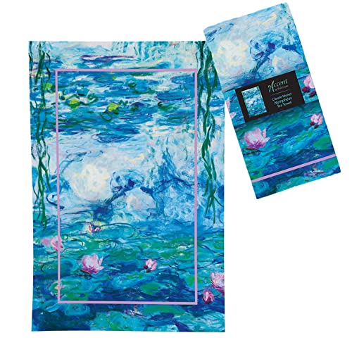 RainCaper Geschirrtücher, Küchentücher, 45,7 x 71,1 cm, 100% Baumwolle, super weich und saugfähig, Geschirrtücher (Monet Nymphéas) von RainCaper