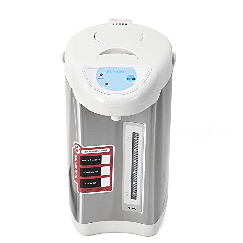 Heißwasserspender, 5.8L Thermopot Edelstahl Wasserkocher 750W Thermoskanne Tastensteuerung Wassertank für Schule Zuhause Büro Hotel (Grau) von RainWeel