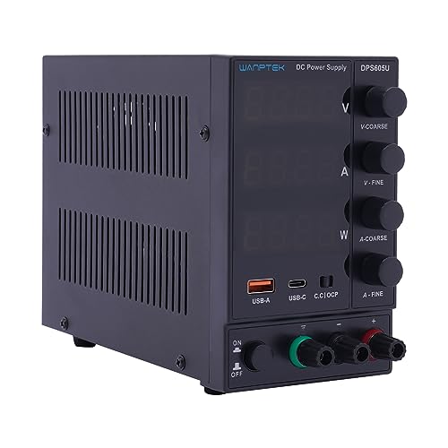 Labornetzteil 0-60V/0-5A Regelbar Labornetzgerät Netzgerät mit LED Digitalanzeige DPS605U von RainWeel