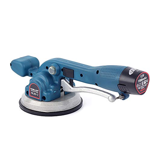 Tragbare Fliesenvibrator Fliesenleger Handheld Fliesenrüttler mit 2 Batterie und Ladegerät 12000 U/min von RainWeel