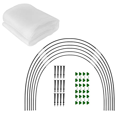 Gartenreifen,Tunnelbögen, Gewächshaus Tunnel, Greenhouse Hoops Tunnel, Flanzenabdeckungs Stützrahmen, Gewächshausreifen Folientunnel Bögen, Schützen Sie Obstbäume Pflanzen Und Gemüse Vor Vögeln Tieren von Rainao