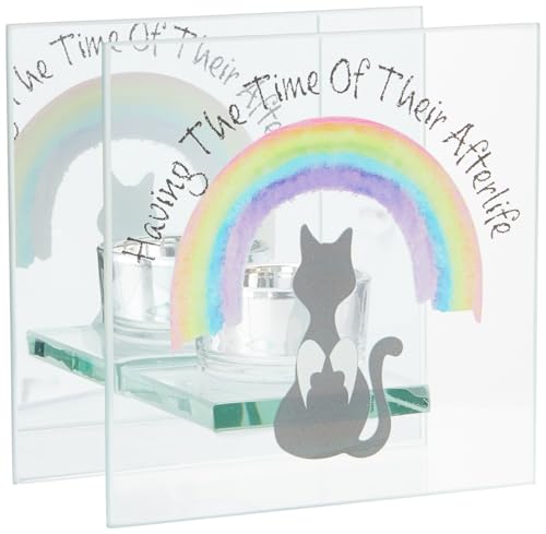 Teelichthalter für Haustiere, Katze, Gedenkstätte, Geschenk Rainbow Bridge Friends von Rainbow Bridge Friends