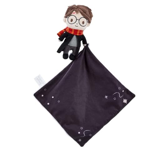Rainbow Designs Harry Potter Schmusetuch für Neugeborene - weiches samtiges Schmusetuch mit Sternendetails - kuscheliger Kuschelbegleiter für Babys ab Geburt, Schwarz von Rainbow Designs