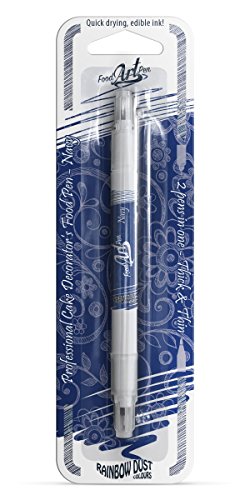 Rainbow Dust Doppelseitig Essbare Kuchen Farbstift Lebensmittel-Stift Navy Blue Blau von Rainbow Dust
