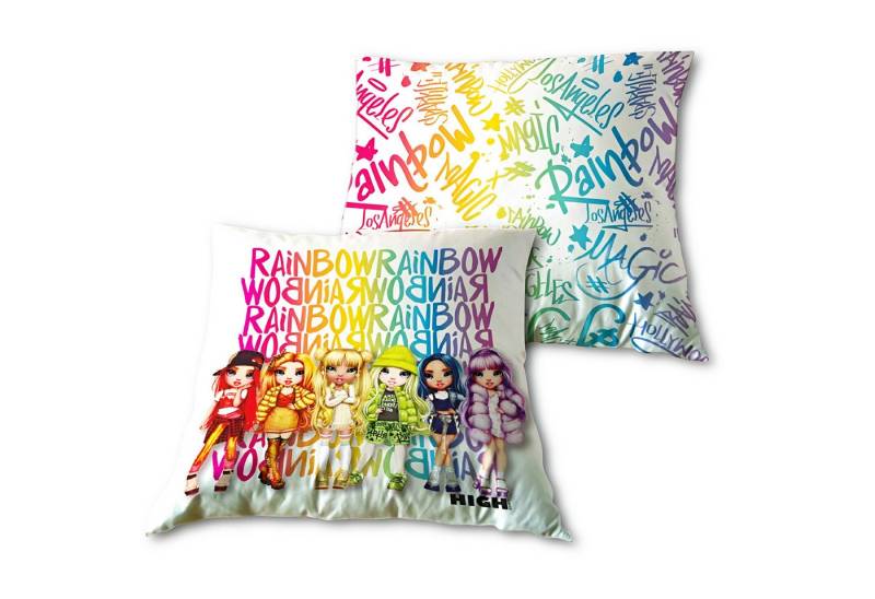 Rainbow High Dekokissen Rainbow High Mädchen Velours Kissen Dekokissen Cushion 40x40 cm von Rainbow High