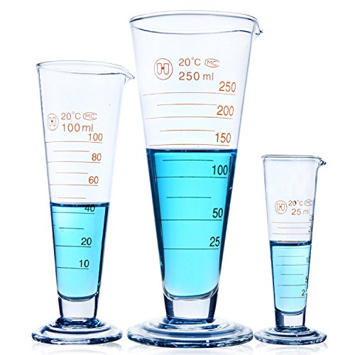 Messbecher konisch Messbecher Glas Labor konisch graduiert Messbecher Lebensmittelqualität Glas Milch Saft Becher Laborbecher Becher 5ml - 2000ml (100ml) von Rainbow_Road