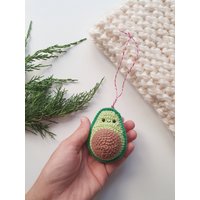 Avocado-Christbaumschmuck - Kawaii-Weihnachtsdekor, Süßes Geschenk Für Kinder, Weihnachtsdekor, Avocado Häkeln von RainbowHappiness