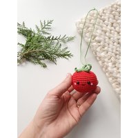 Weihnachtsschmuck, Gehäkelte Tomate, Babydekoration, Kindergeschenk, Weihnachtsbaumschmuck, Baumschmuckspielzeug, Weihnachtsdekoration von RainbowHappiness