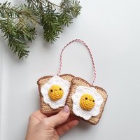 Weihnachtsschmuck, Gehäkelter Toast Kawaii, Weihnachtsgeschenk, Weihnachtsdekoration, Geschenk Für Freunde, Zwillinge von RainbowHappiness