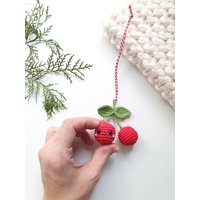 Weihnachtsschmuck Kirsche, Babydekoration, Kindergeschenk, Weihnachtsbaumschmuck, Weihnachtsschmuck, Baumschmuckspielzeug, Weihnachtsdekoration von RainbowHappiness